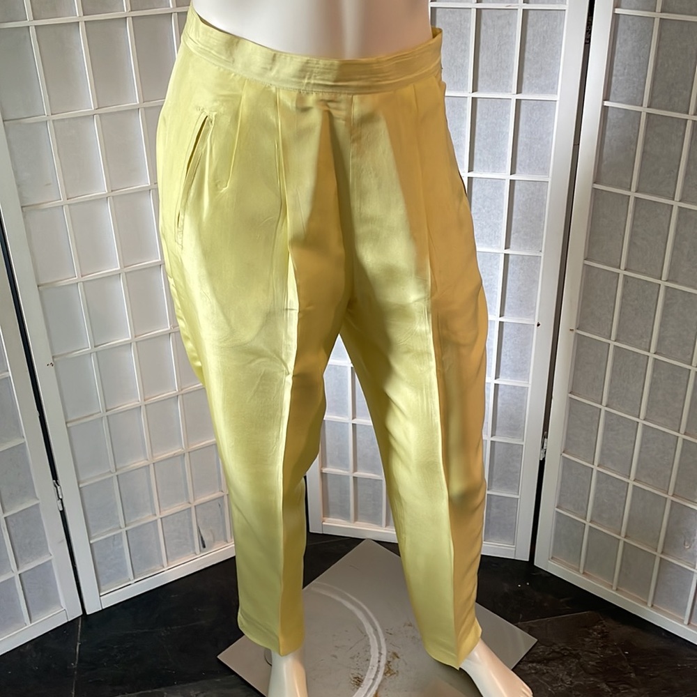 Yellow Lined Silk Pants size 6